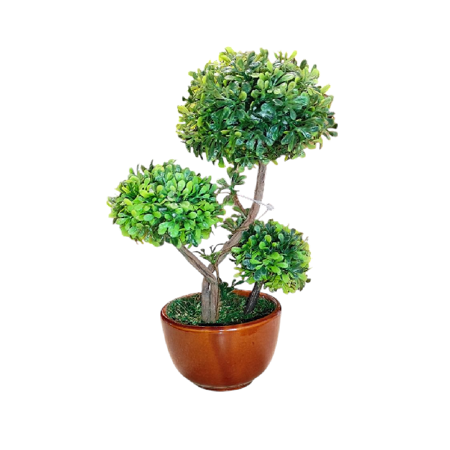 Műanyag Bonsai fa kerámia edényben – 19 cm, elegáns lakásdekoráció