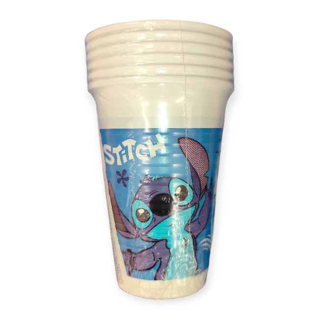 Stitch partipohár szett – 6 db 200 ml-es műanyag pohár gyerekzsúrra