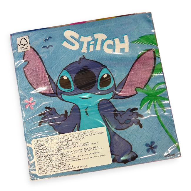 Stitch szalvéta szett – 16 db 2 rétegű Disney szalvéta (33x33 cm)