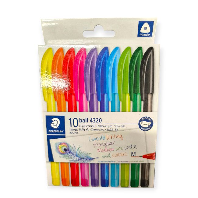 Staedtler tollkészlet – 10 szín, háromszög alakú, 1,0 mm