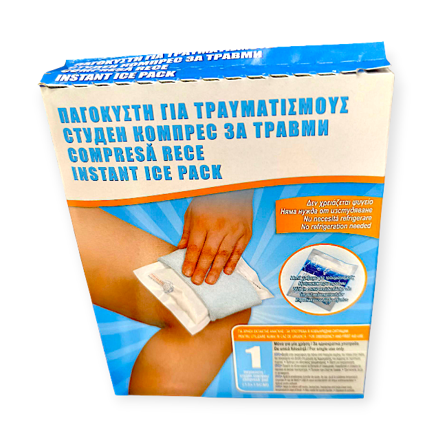 Instant hideg borogatás (13×15 cm) – egyszer használatos, hűtés nélkül aktiválható