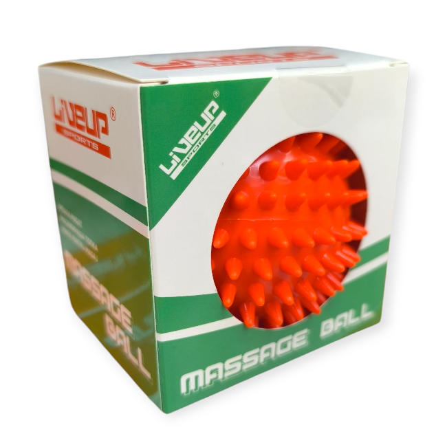 LiveUp kézi masszázslabda – 9 cm, narancssárga, 100 g