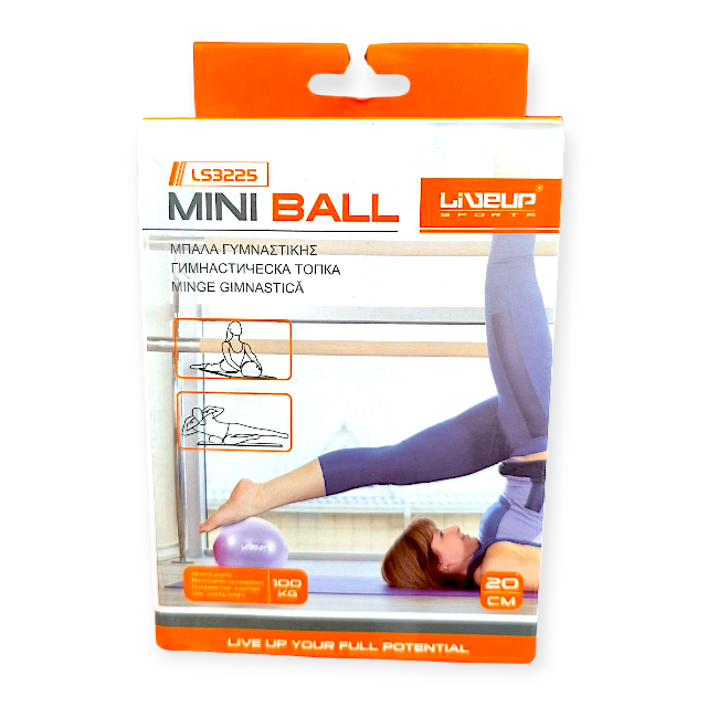 LiveUp mini gimnasztikai labda – 20 cm, lila