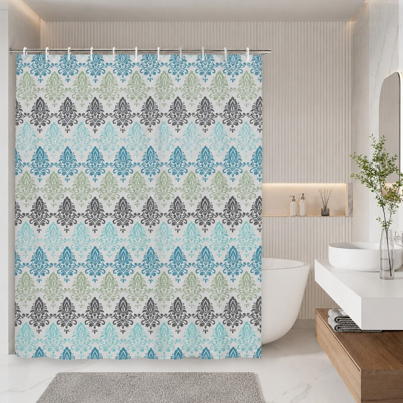 PEVA zuhanyfüggöny 180x180 cm királyi csempe mintás – vízálló