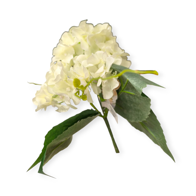 Fehér hortenzia művirágcsokor – 22 cm