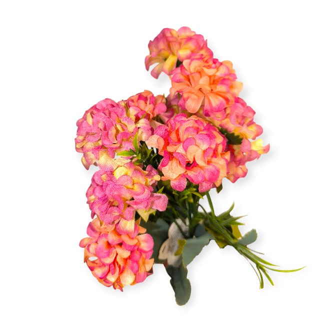 Művirágcsokor rózsaszín hortenziával – 37 cm