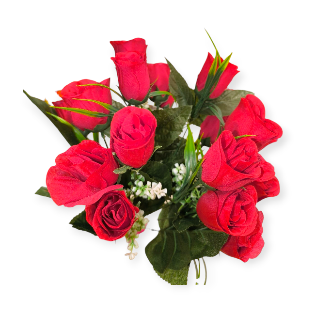 Romantikus műrózsa csokor – vörös – 40 cm