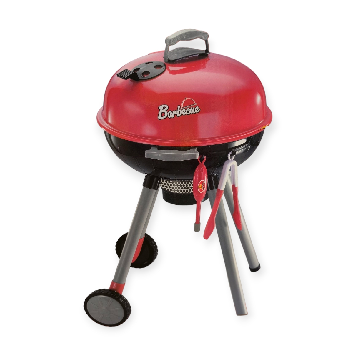 BBQ grill játék gyerekeknek hanggal és lámpával – kiegészítőkkel, gurulós
