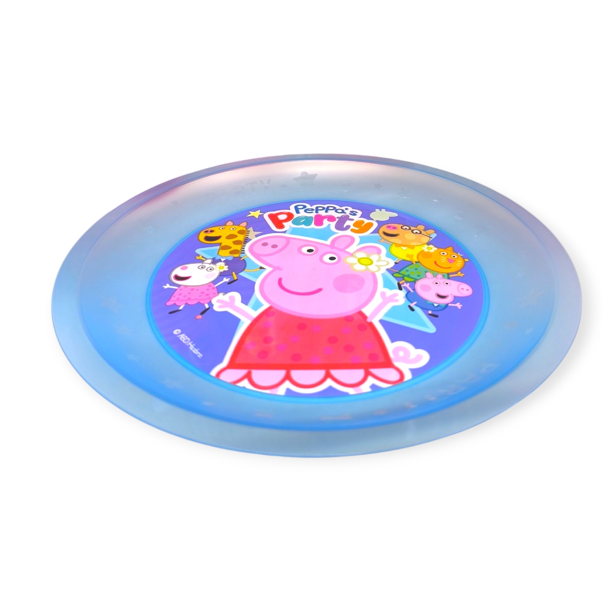 Peppa Pig újrafelhasználható kék műanyag tányér, 21 cm