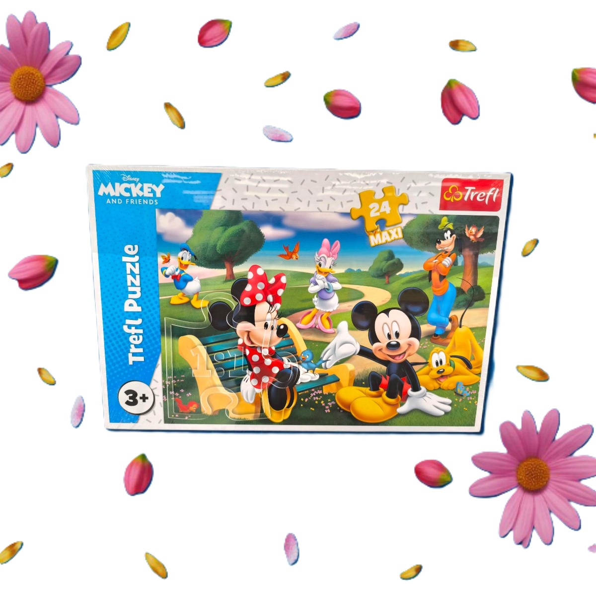 Trefl Puzzle Minnie és Mickey a parkban – 24 darabos gyerek kirakós
