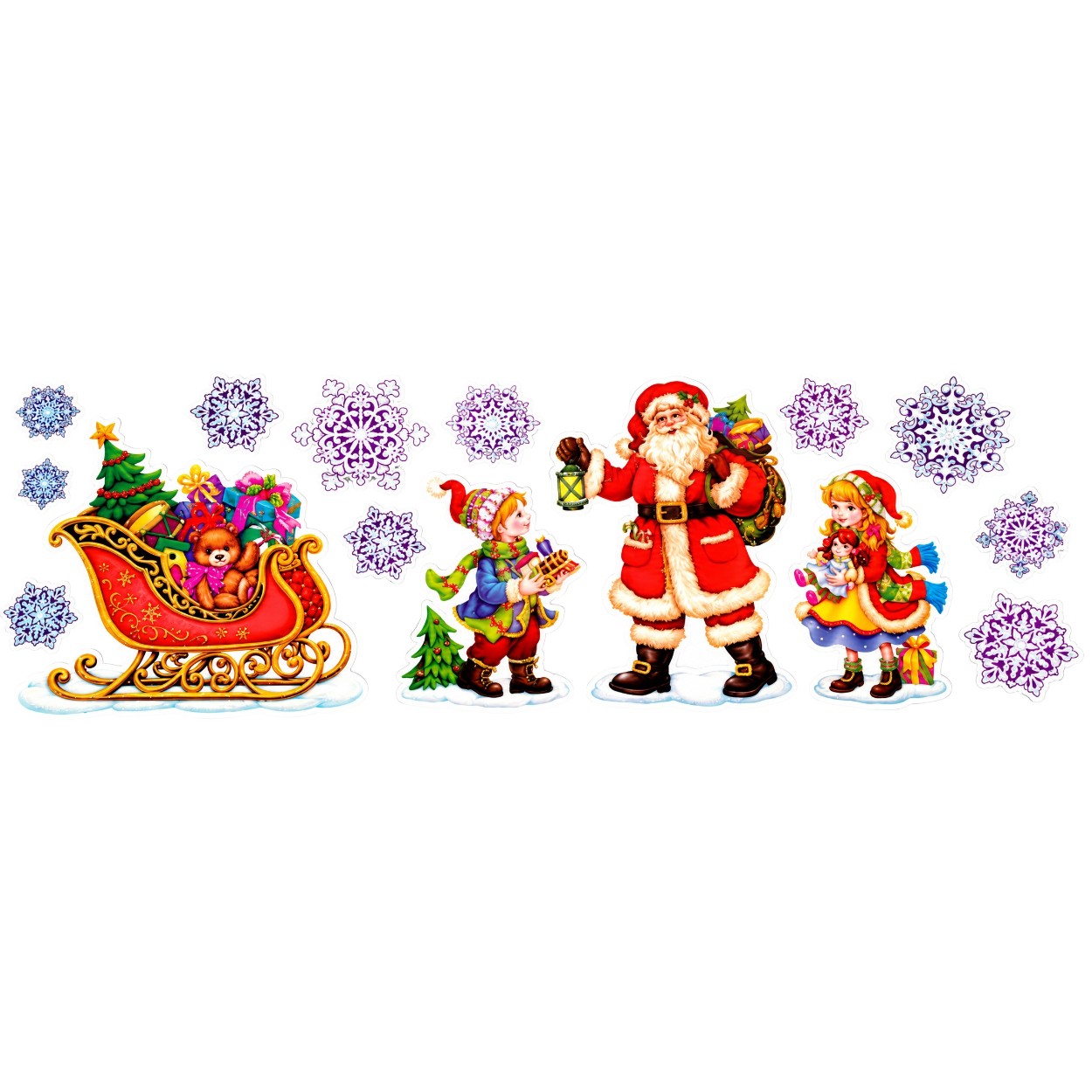 Csillogó bronz hóember ablakmatrica Merry Christmas felirattal 