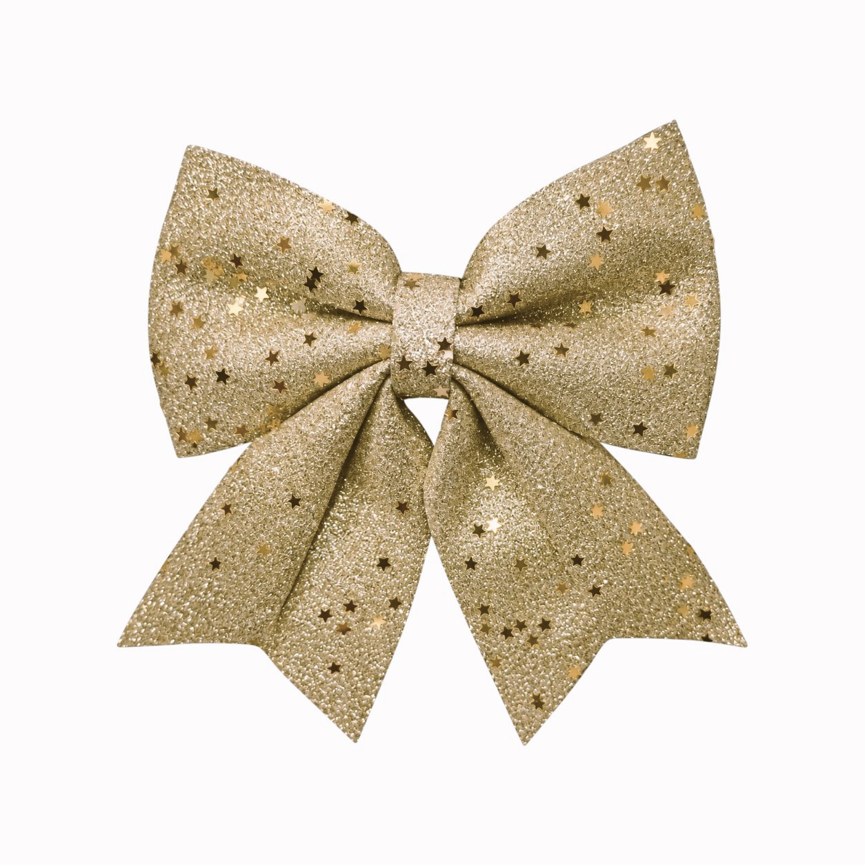 Flitteres pezsgő karácsonyi dekor masni – 23x20 cm