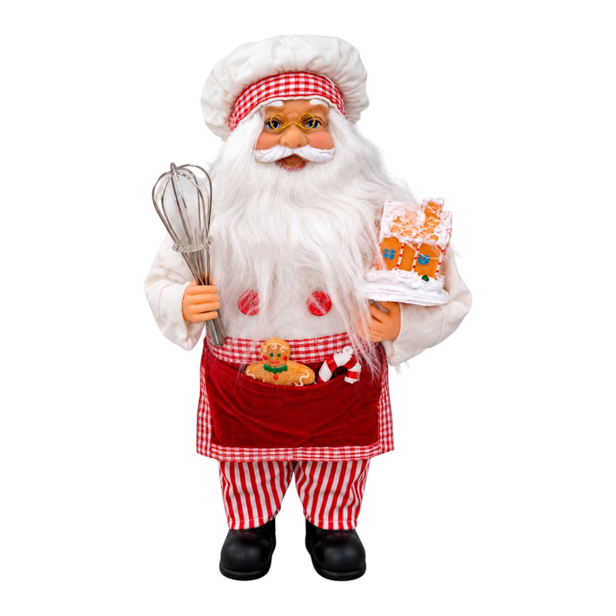 Cukrász Mikulás figura tortával, 33 cm