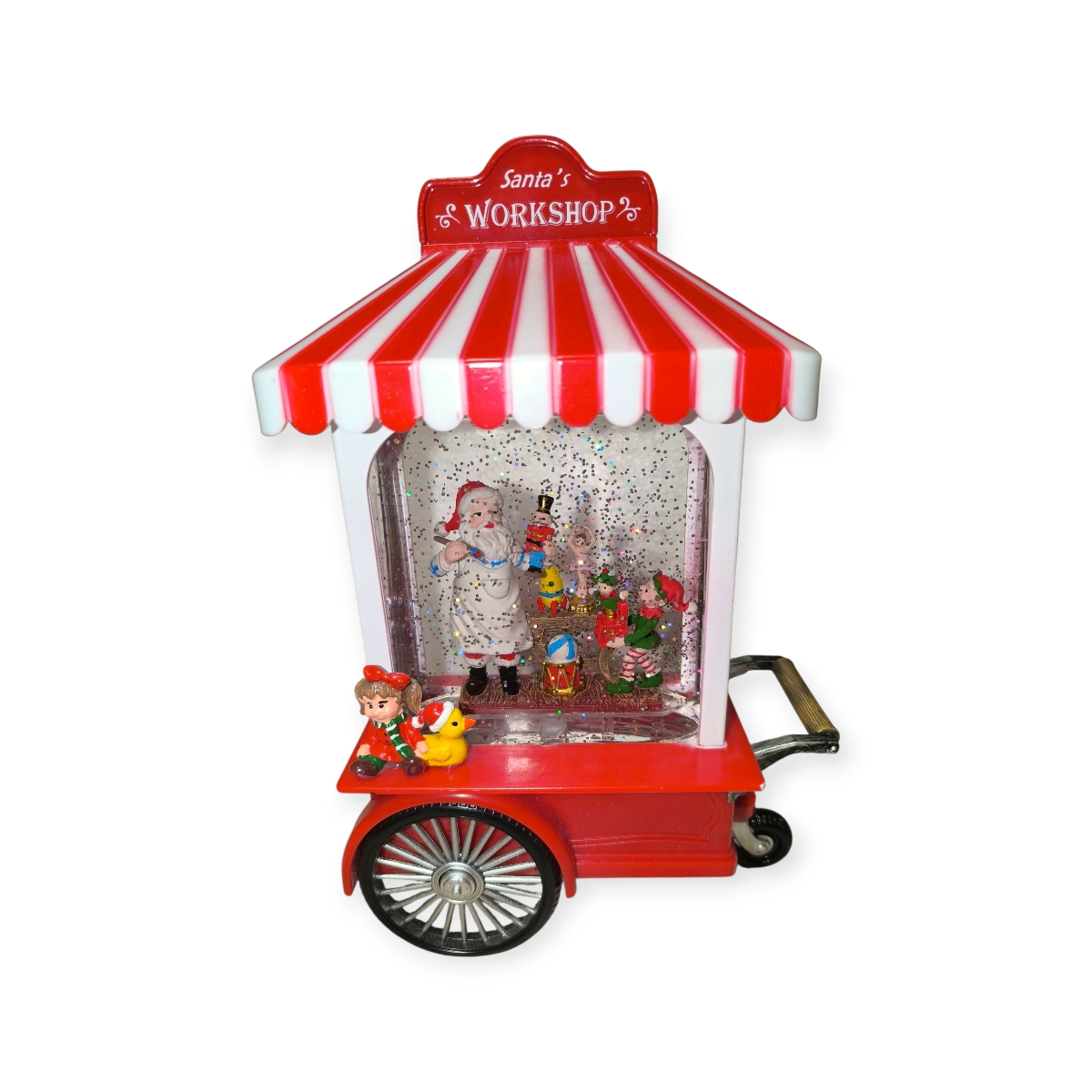 Candy Shop karácsonyi hógömb LED-del és zenével – 17×9×28 cm