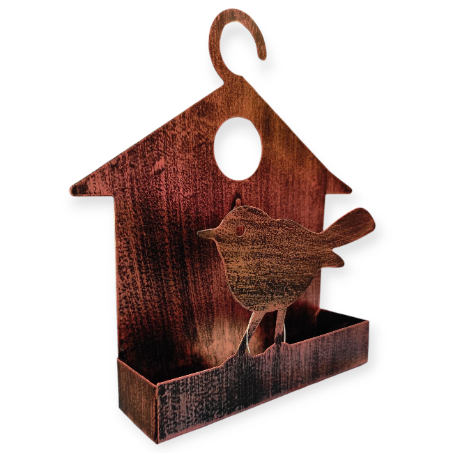 Fém spirál szúnyogriasztó tartó – Bronz madaras kivitel, 18x4x19 cm