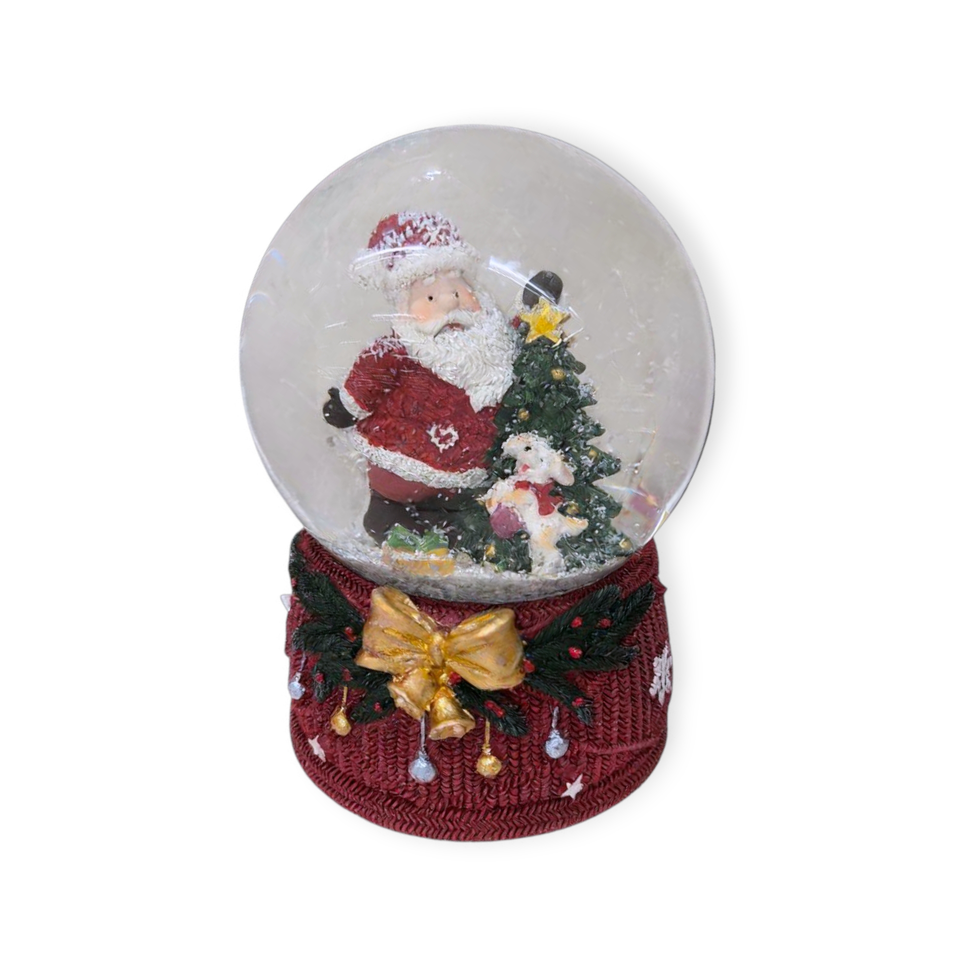 Télapó Csodagömb zenélő karácsonyi hógömb 15cm