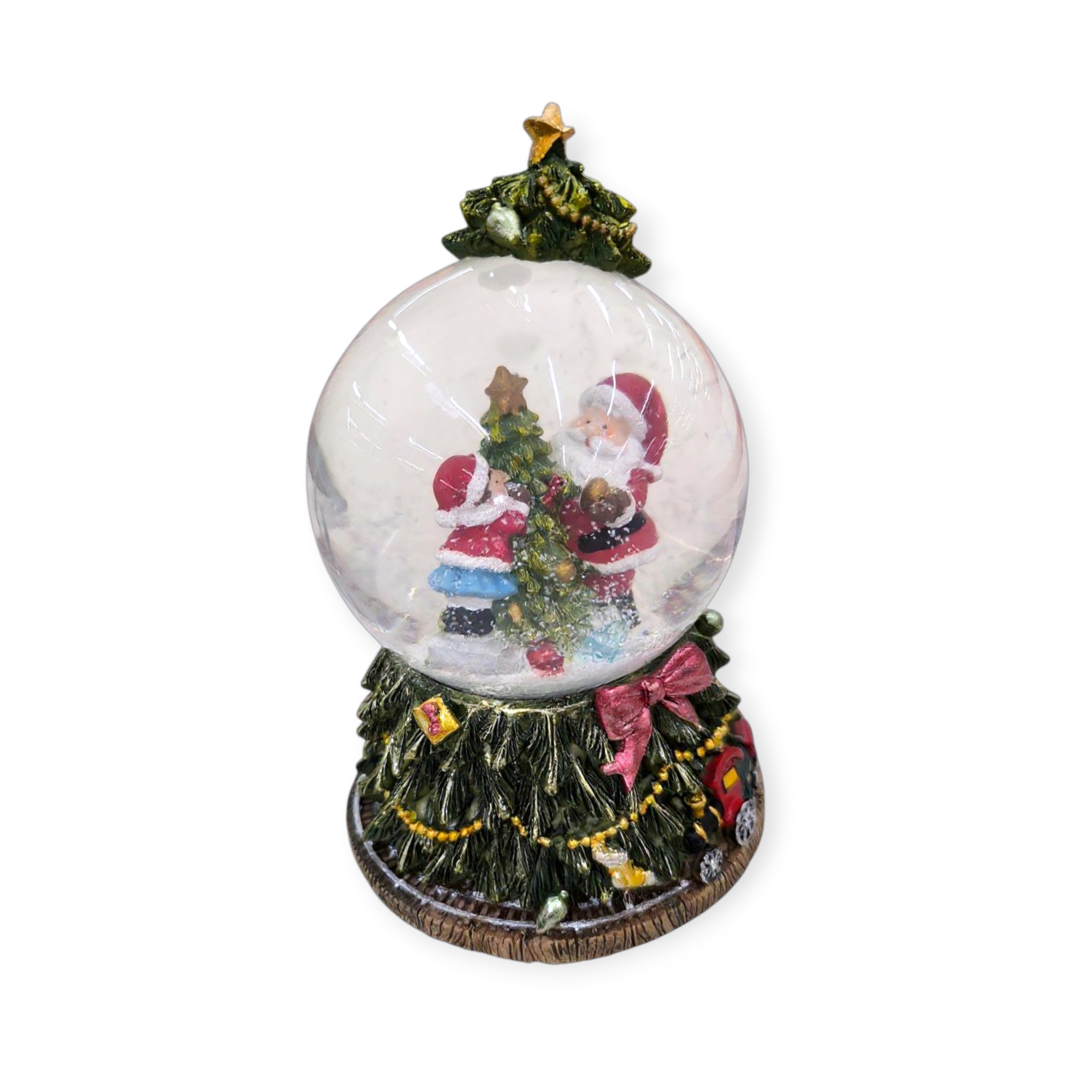 Téli Csoda hógömb Mikulással 18,5cm