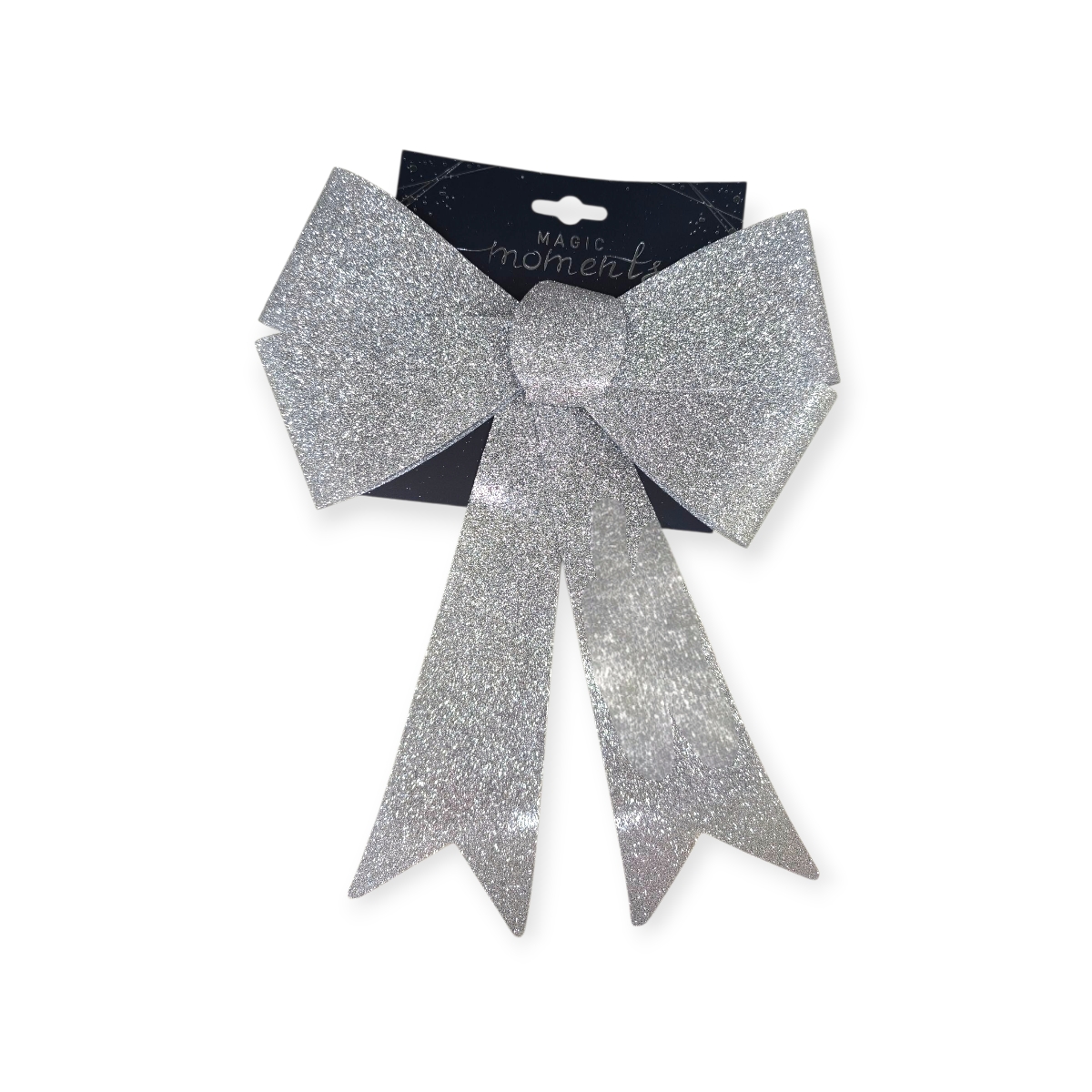 Ezüst ragyogás karácsonyi masni 32cm