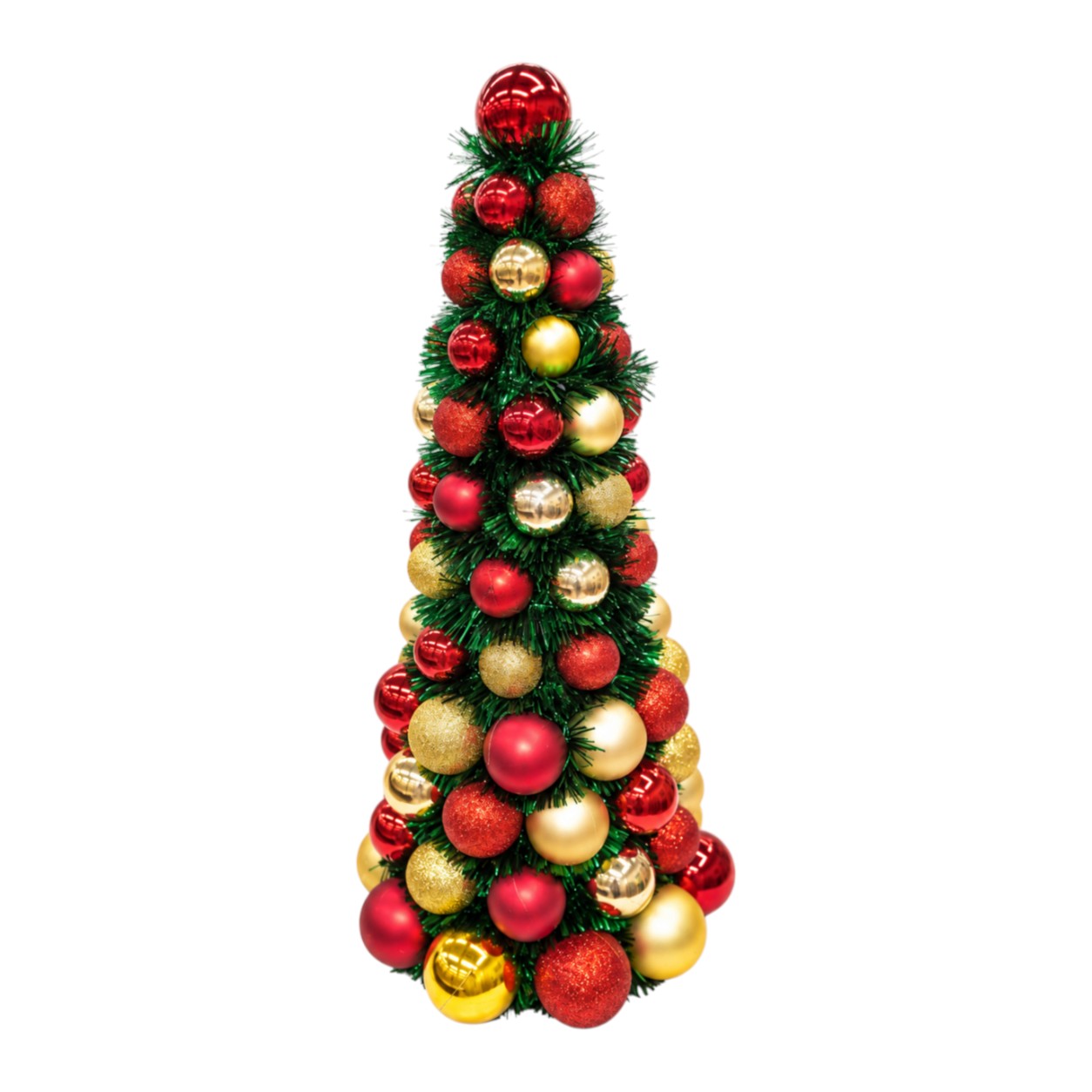 Ünnepi ragyogás piros-arany díszfa 45cm