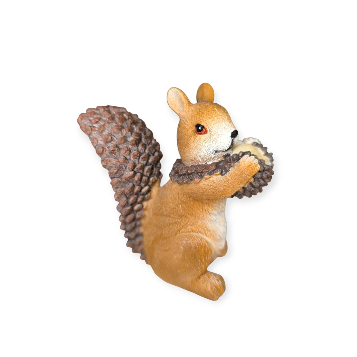 Dekoratív mókus figura makkal 11cm – karácsonyi dísz