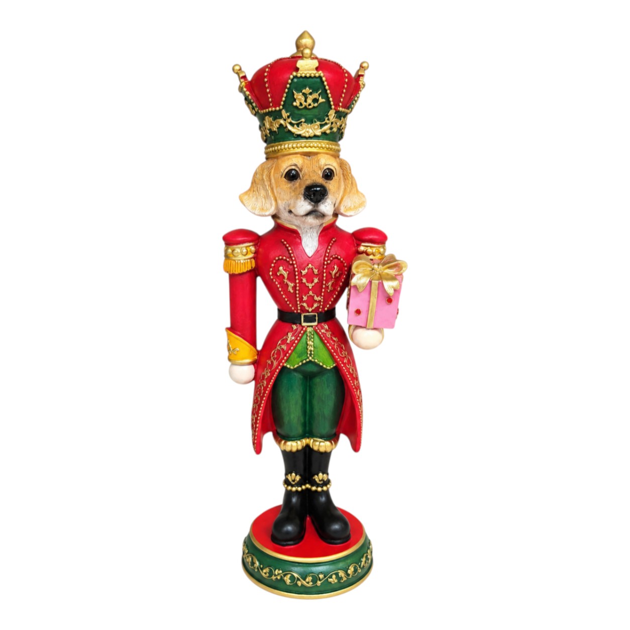 3D kutyás diótörő katona figura (37 cm)