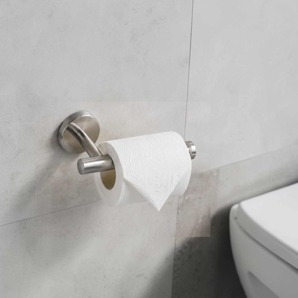 Rozsdamentes acél WC-papír tartó ezüst 16 cm