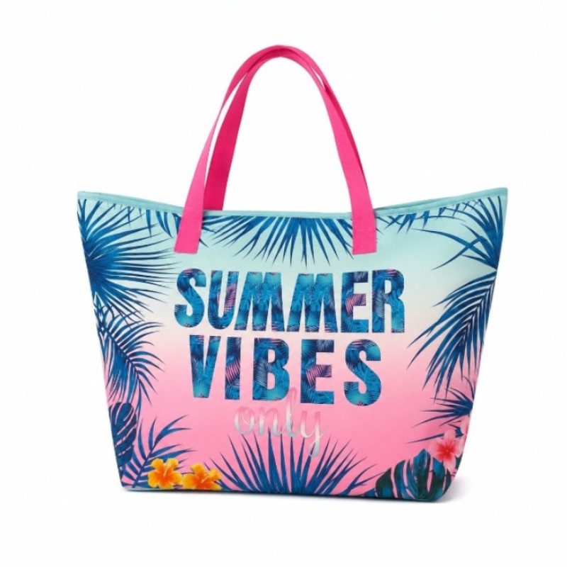 Türkiz Summer vibes strandtáska 58x22x39 cm