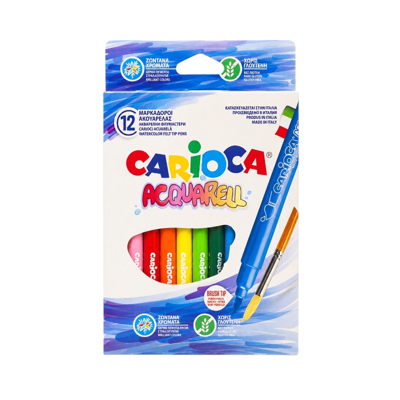 Carioca akvarell ecsetfilc készlet 12 darab