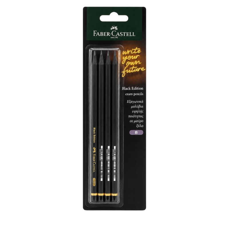 Faber-Castell Black Edition B grafitceruza 4 darab