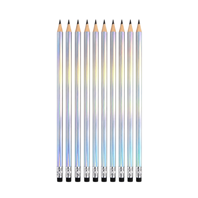 HB hologramos grafitceruza fekete radírral 10 darab