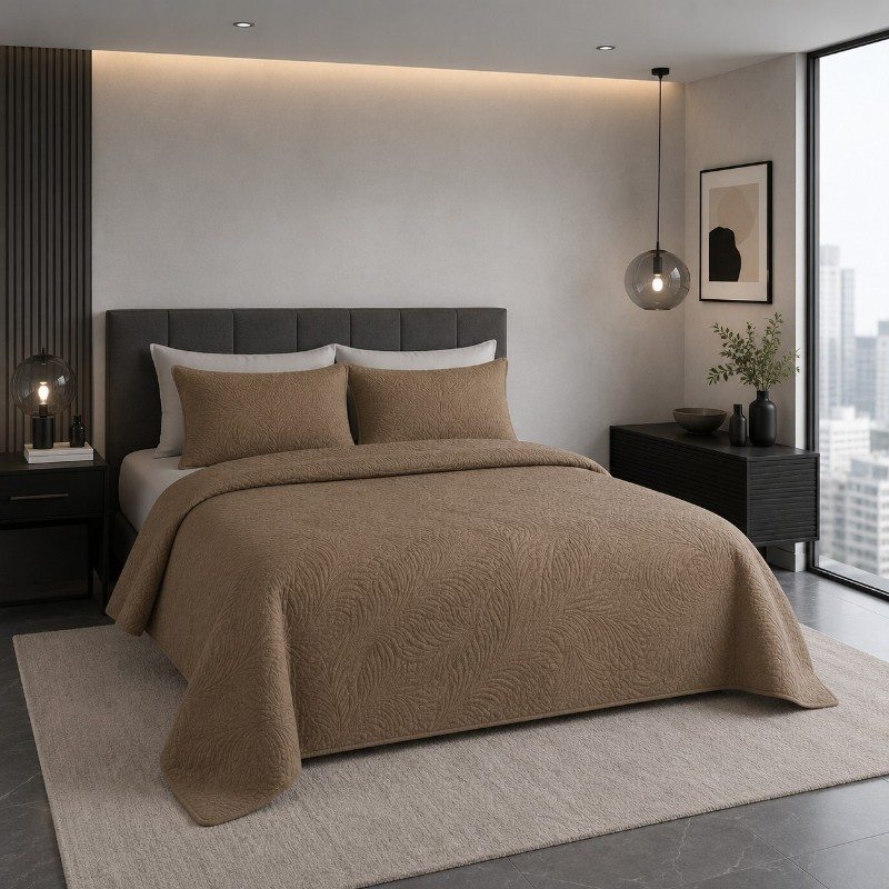 Barna Elegance ágytakaró 220x240 cm – kétoldalas