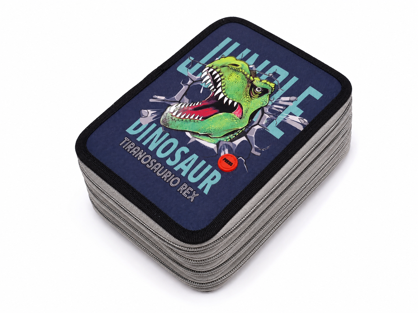 Fanatee dinoszaurusz mintás világító 3 emeletes töltött tolltartó
