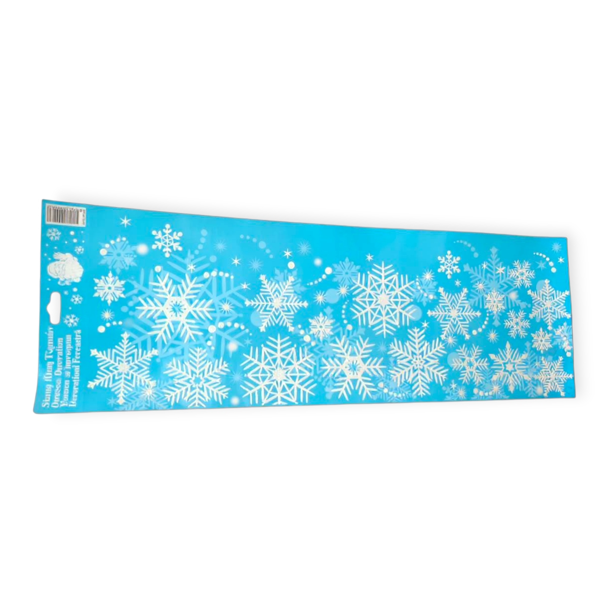 Karácsonyi dekoratív matricák holografikus pelyhek 60x20 cm