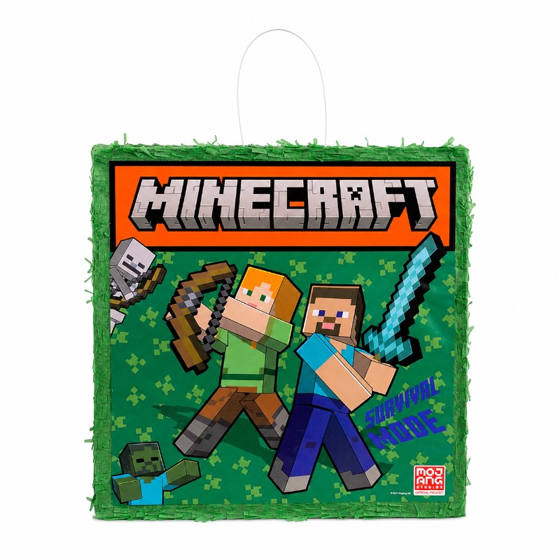 Minecraft pinata 30 játékkal – 35,5 × 7,5 × 35,5 cm