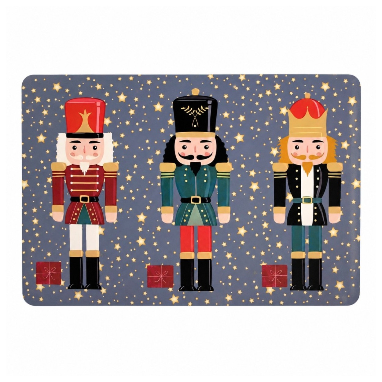 Diótörő mintás karácsonyi tányéralátét (43,5x28,5 cm)
