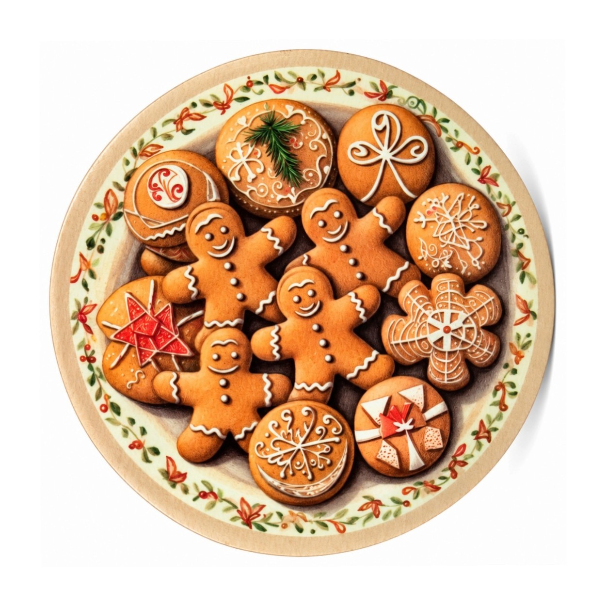 Mézeskalácsos fa poháralátét (10 cm)