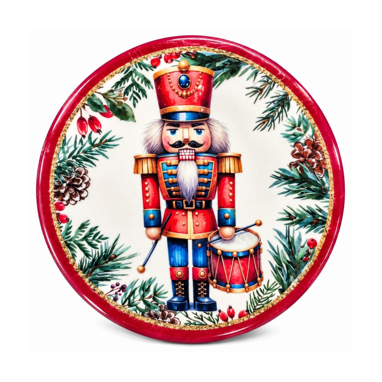 Diótörő katonás fa poháralátét (10 cm)