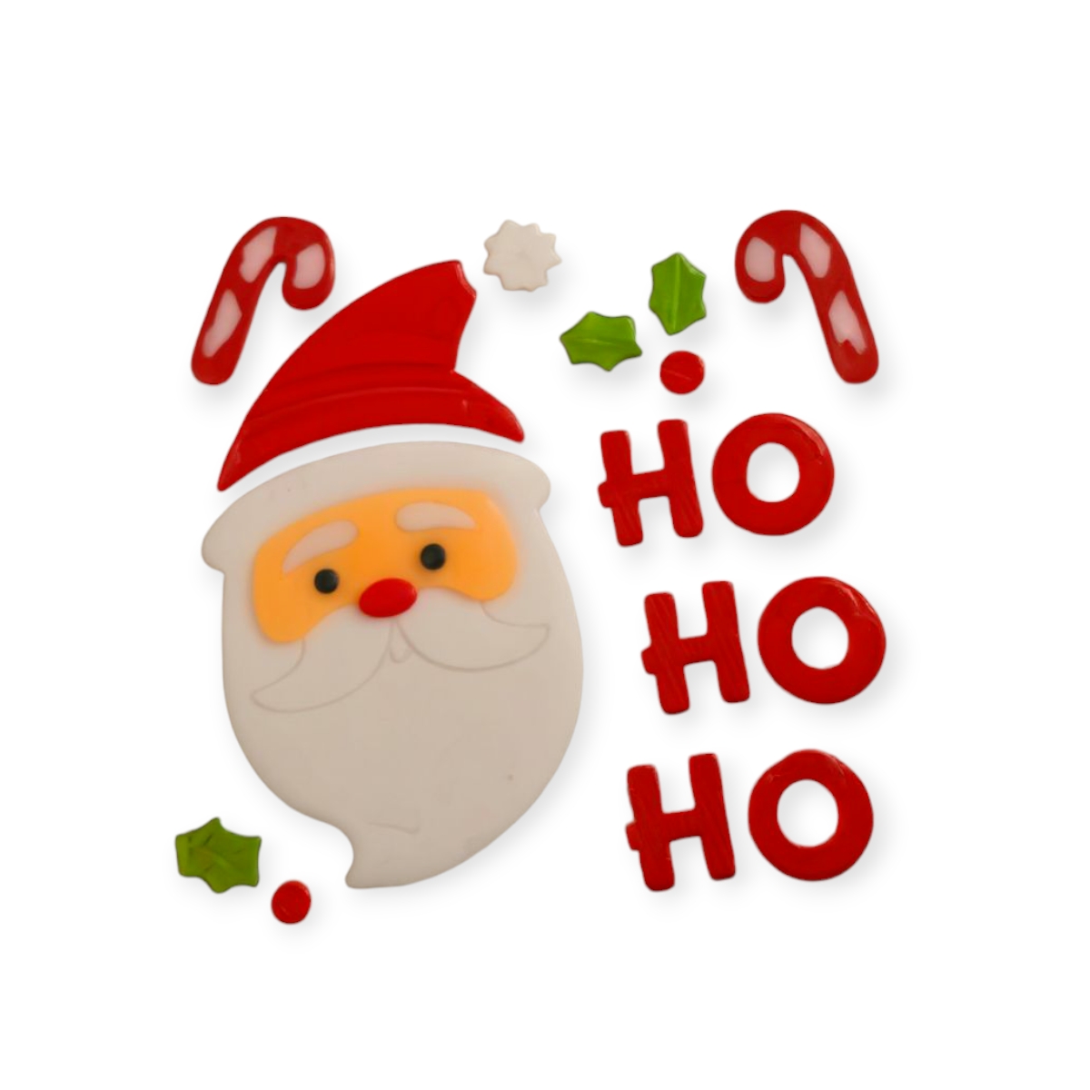 Gél ablakmatrica Mikulás Ho Ho Ho 10x17cm