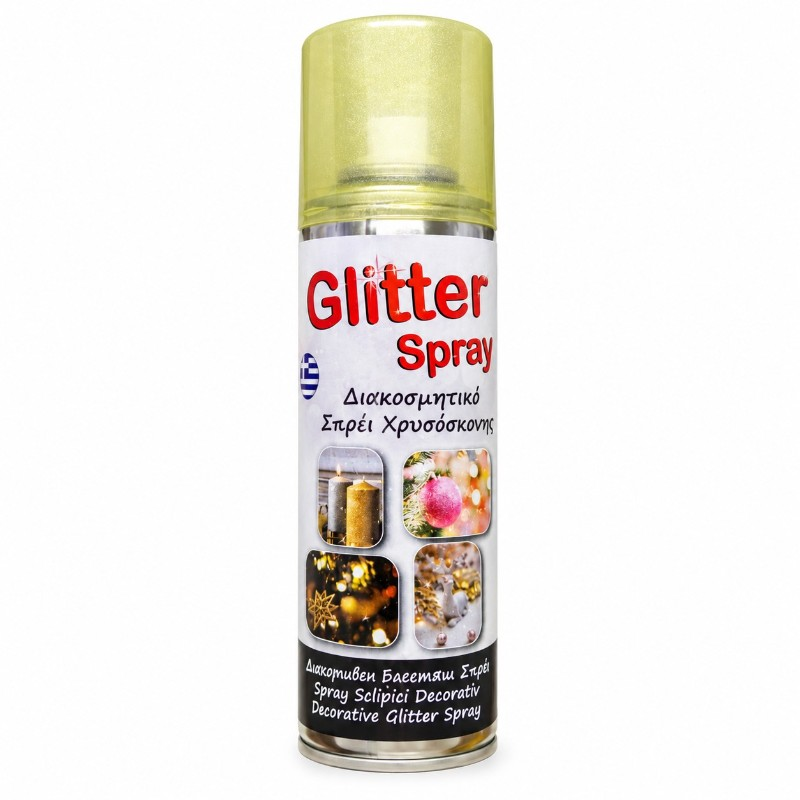 Arany csillámos karácsonyi dekorációs spray – 200 ml