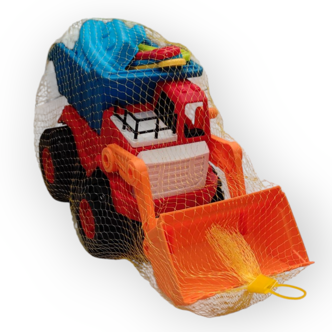 Strand szett – Kotrógép homokozó készlet 6 kiegészítővel (32x15x19 cm)