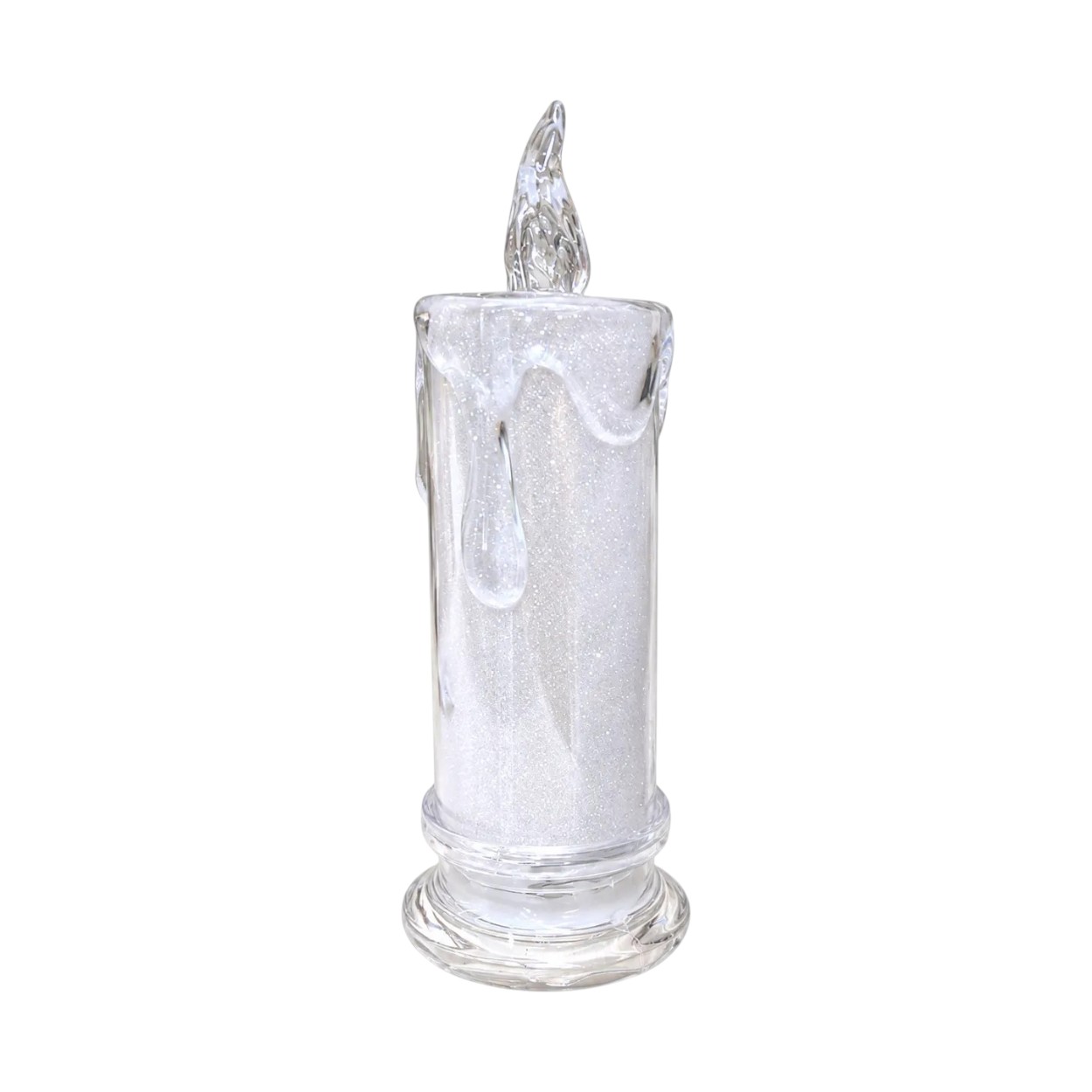 LED díszgyertya meleg fehér – Frosty Drops (6,5x18cm)