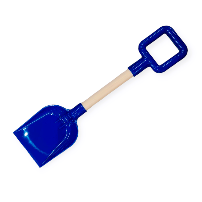 Kék homokozó lapát fa fogantyúval – Tengerparti játék (39x10 cm)