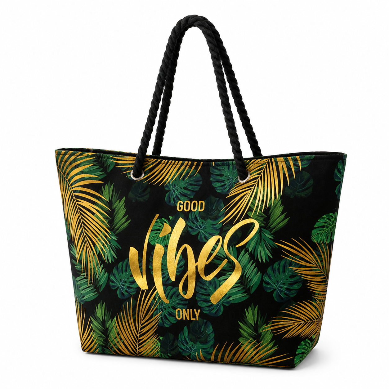 Good Vibes strandtáska zöld 42x15x43 cm
