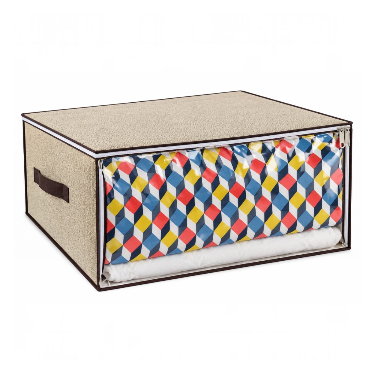 Cipzáras ruhatároló doboz extra nagy méretben, 65×55×40 cm