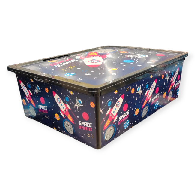 Űrhajós játéktároló doboz fedéllel – 25 L (52,5x37x17,5 cm)