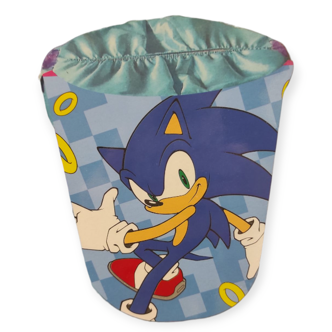 Sonic Blue összecsukható textil játéktároló kosár – Ø46x57 cm
