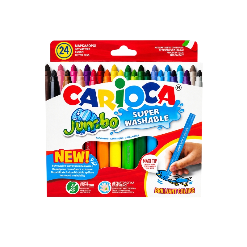 Carioca mosható vastag filctollkészlet 24 darab