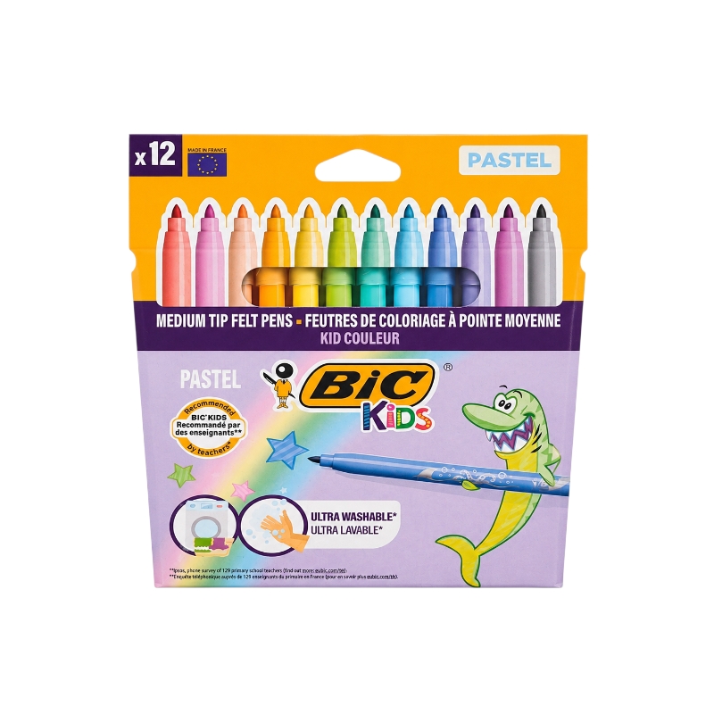 BIC mosható pasztell filctollkészlet 12 darab
