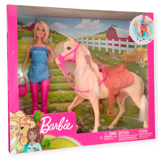 Barbie lovas szett babával - Mattel