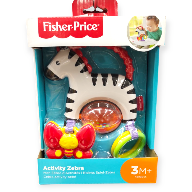 Fisher-Price tapadókorongos zebra babajáték – 3 hónapos kortól